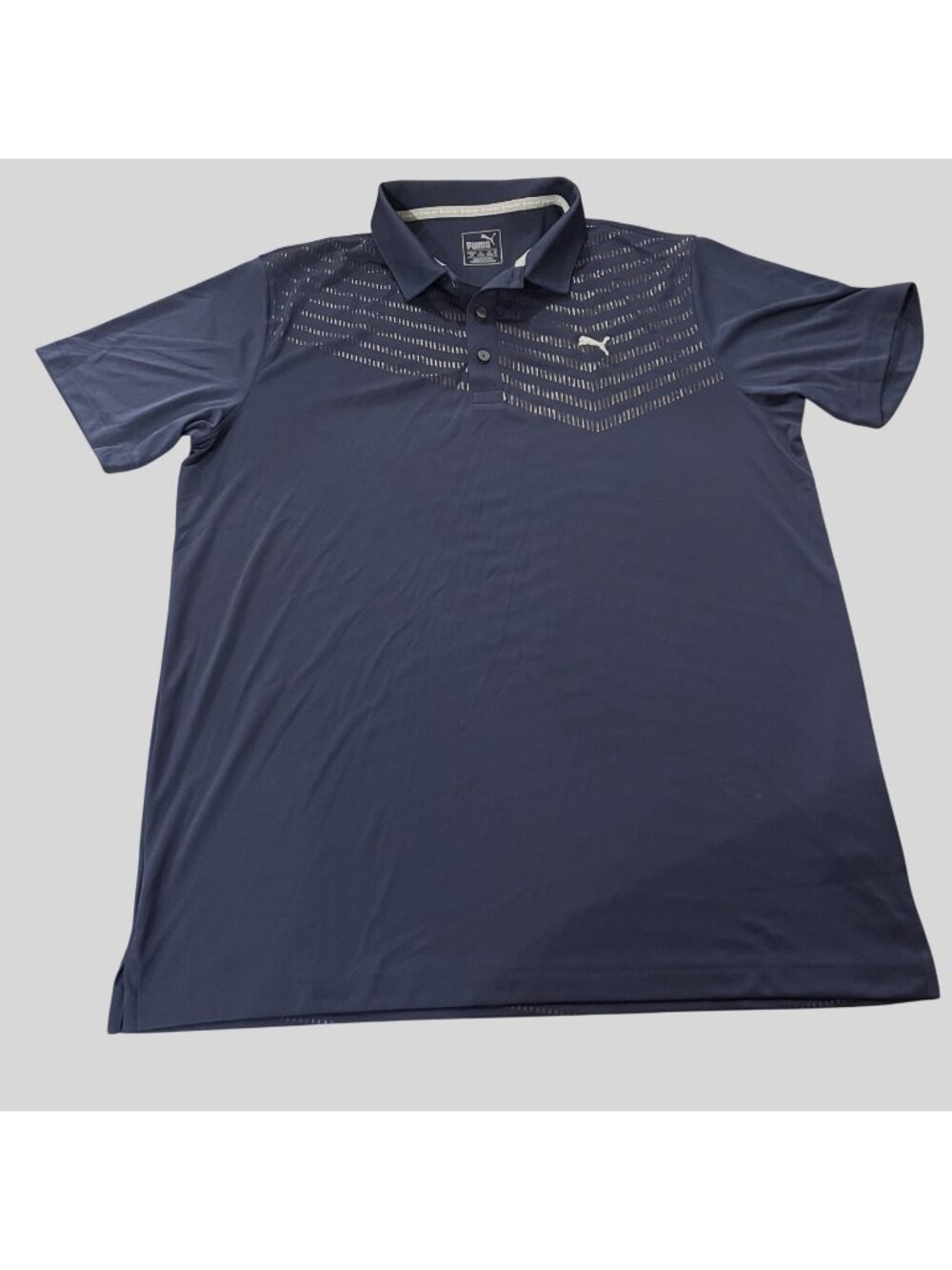 Puma Golf Mens Black Polo Shirt L Moisture-Wicking Performance Wear